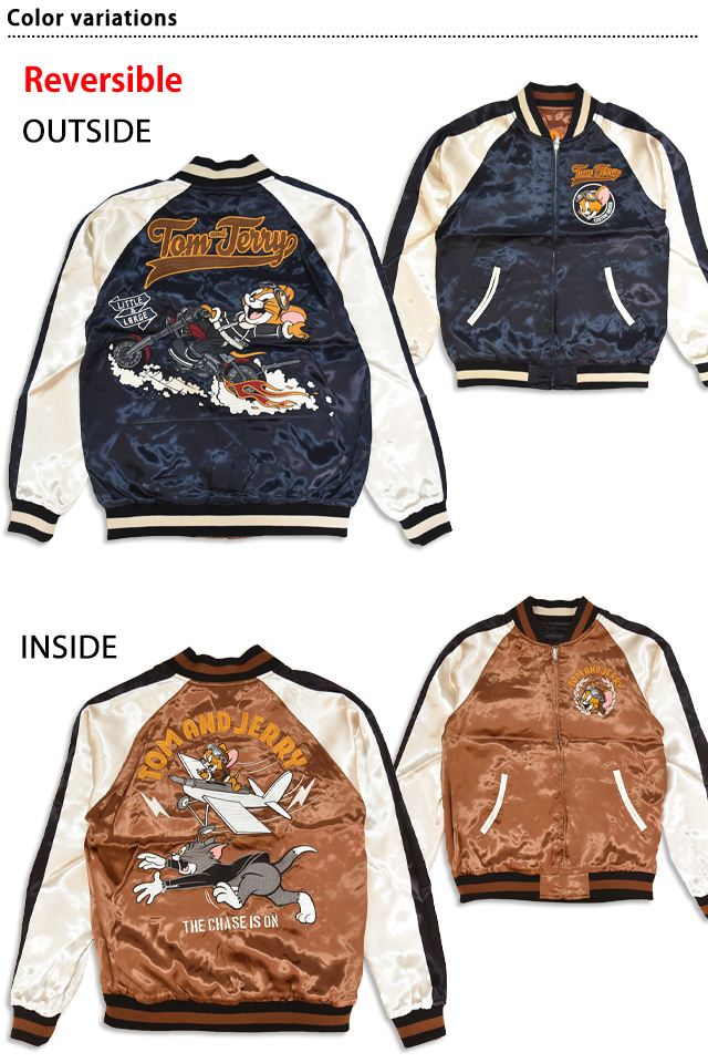 TOM＆JERRY×ネバーマインド リバーシブルスカジャン NEVER MIND TJN
