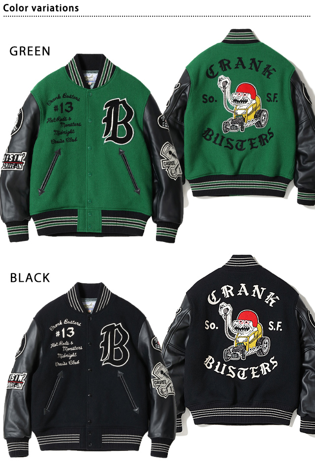 30oz. WOOL MELTON AWARD JACKET 「CRANK BUSTERS」 WHITES VILLE