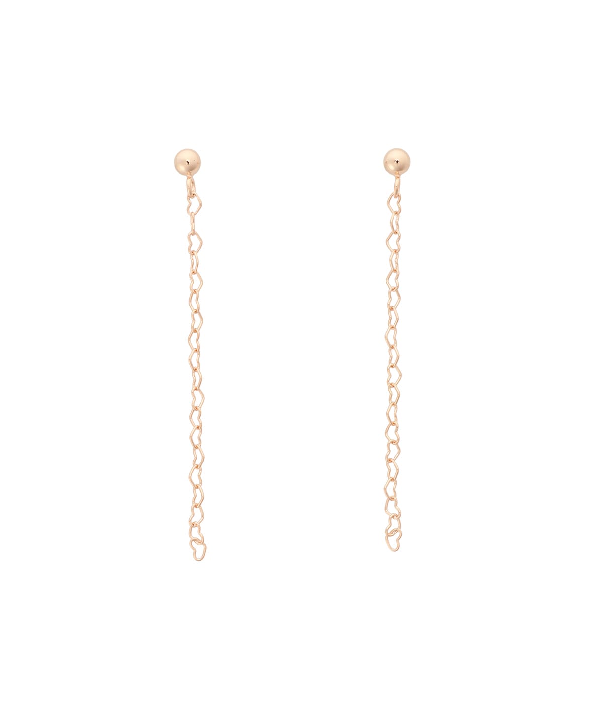 K14GF ハートチェーン ピアス(FREE K14GF×メッキ): Samantha Tiara