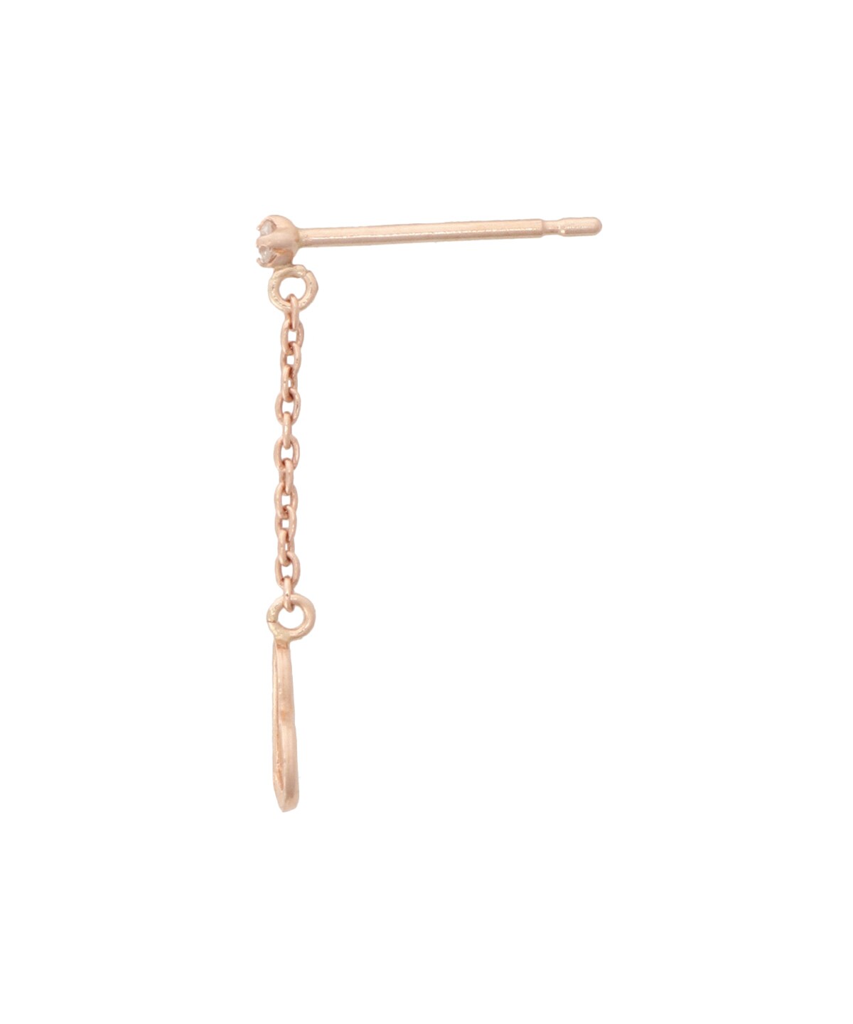 K10PG チェーンハートピアス≪4月 誕生石≫(FREE K10 PG): Samantha