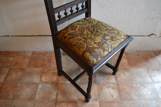 アンティークフランス製ゴブラン織りチェアー ミニチェアー Antique