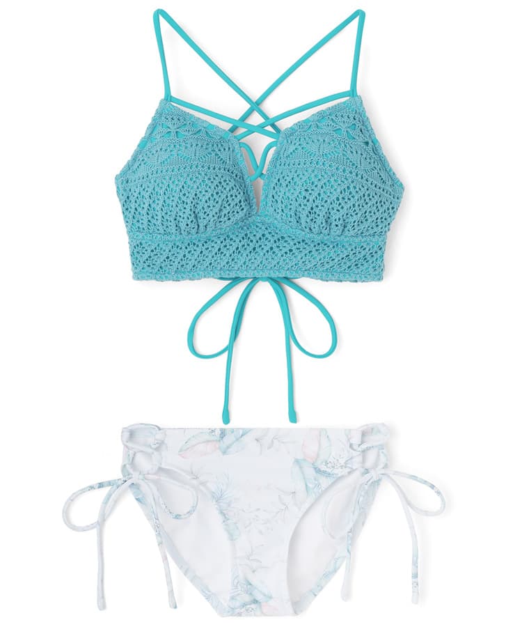 2026年新作】ストラッピービキニヘルシーリーフ柄【Beach Queen