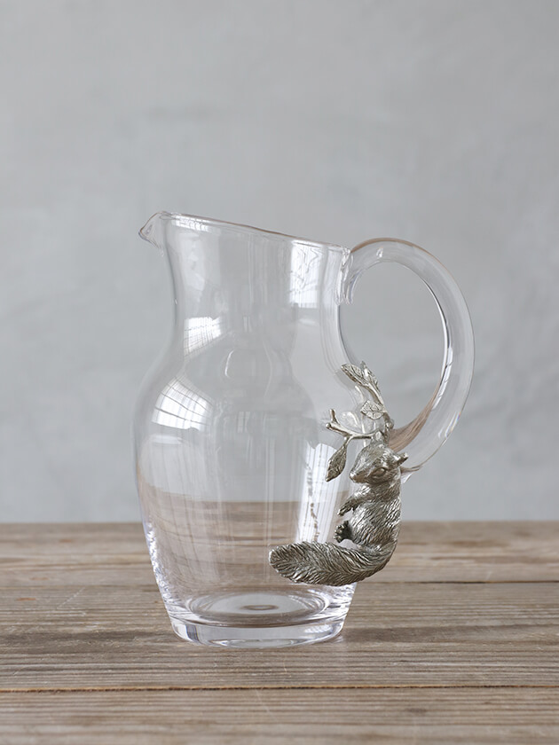 Pewter ガラスピッチャー Squirrel & Brunch