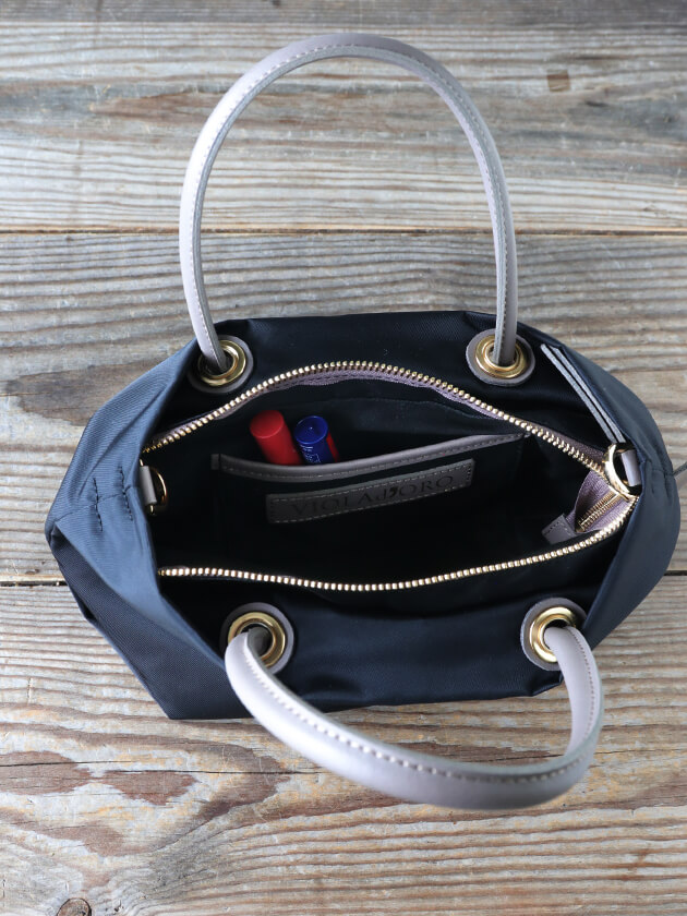 VIOLAd'OROバッグBIANCAブラックxトープXS ヴィオラ ドーロ