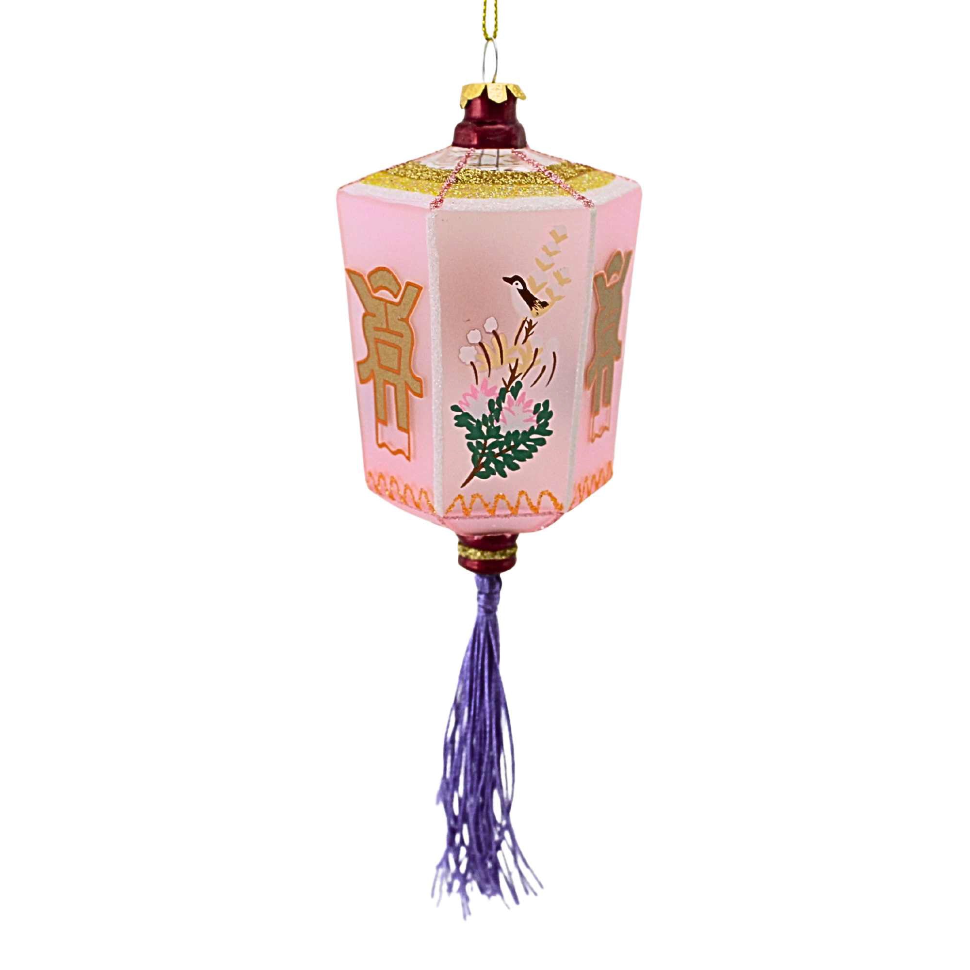 Cody Foster 8.00In Chinese Lantern, Glass, Tassels Lantern