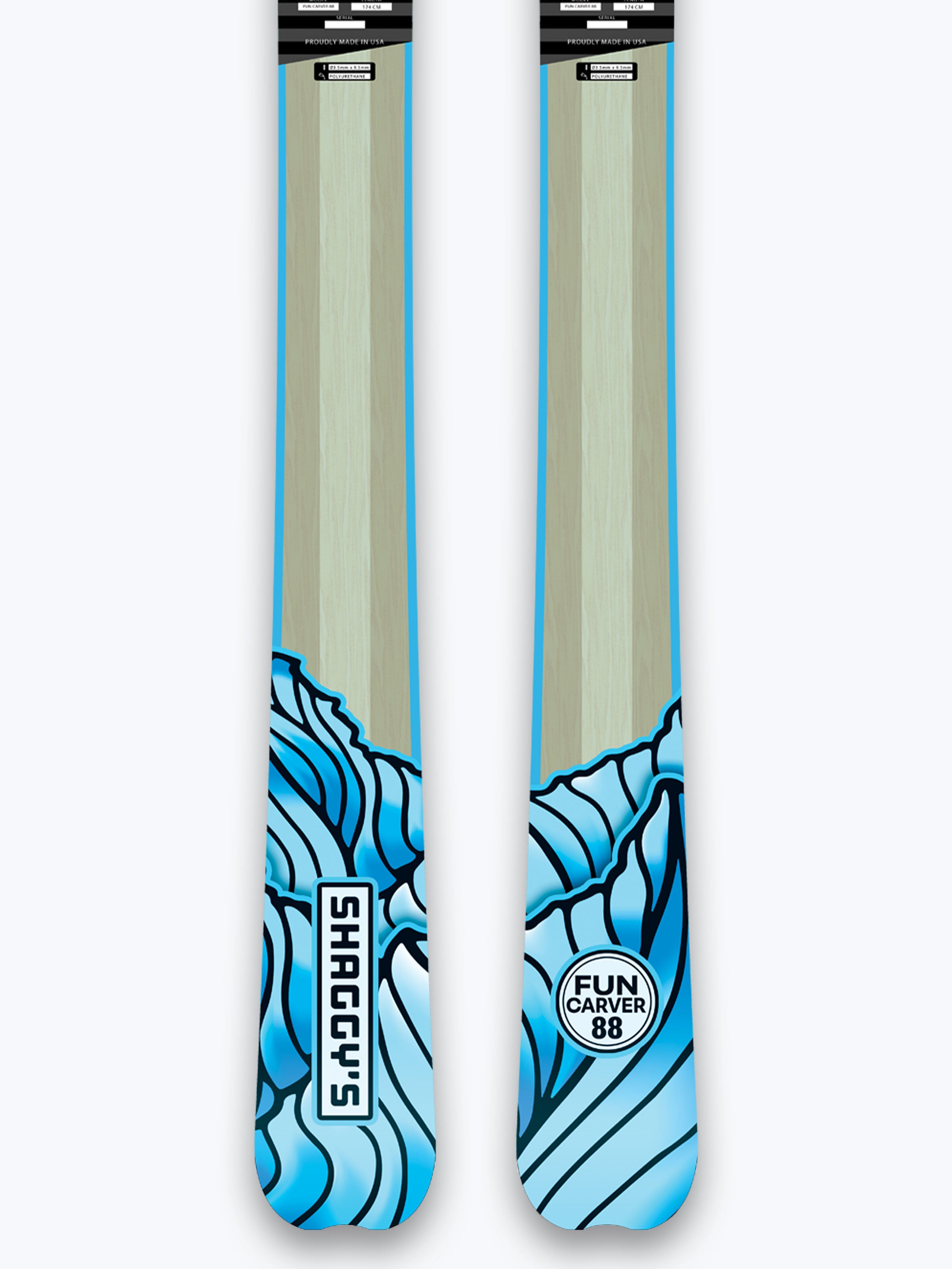 Fun Carver 88 - Abstract Mountains – Shaggy's Copper Country Skis