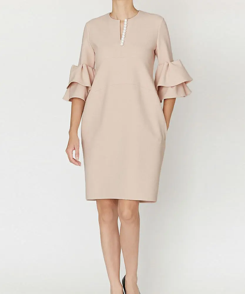 38サイズ】ティアードスリーブパールドレス YOKO CHAN（ヨーコチャン