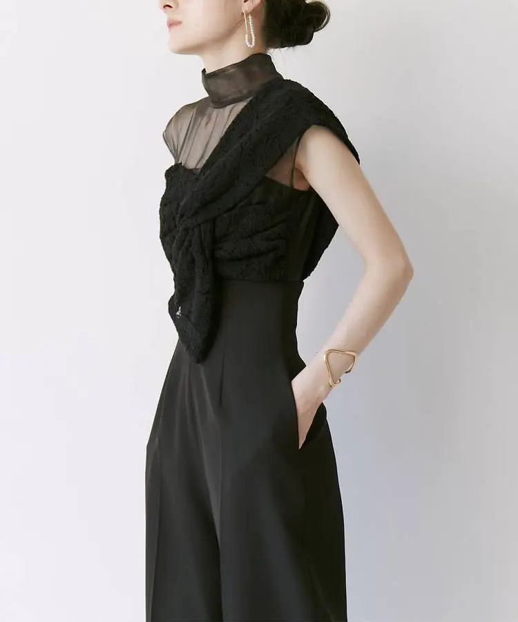 Mサイズ】LADYエンブロイダリーツイストパンツドレス LAGUNAMOON