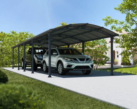 Palram 12x35 Arcadia 10600 Carport Kit Gray (HG9113)