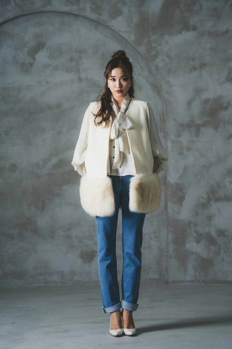 FOX fur gilet – shéller / シェリエ