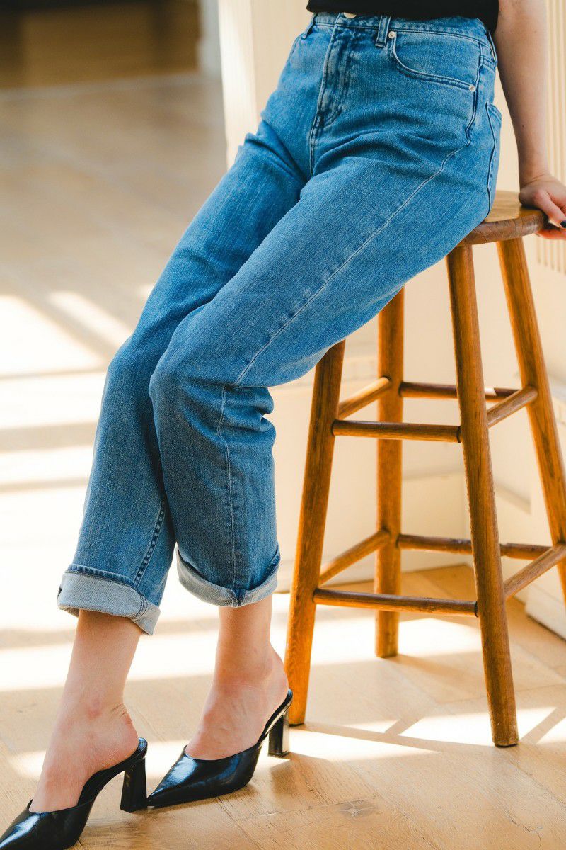 straight denim pants – shéller / シェリエ