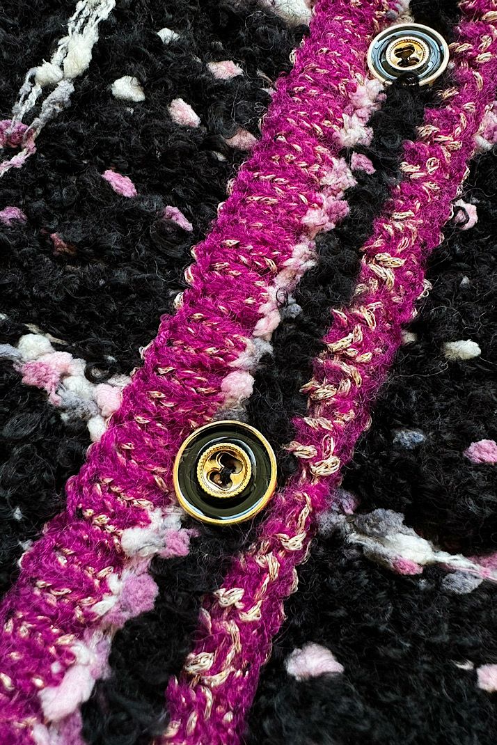 check tweed cardigan – shéller / シェリエ