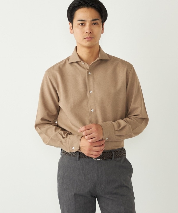 SHIPS Colors:〈洗濯機可能〉ノーアイロン ワイドカラー シャツ