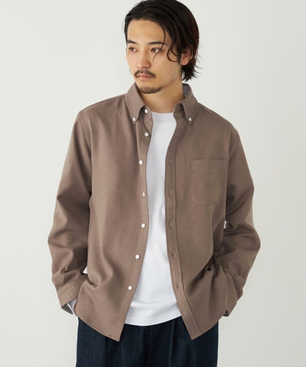 SHIPS Colors:ストレッチ ウールライク シャツ｜ SHIPS 公式サイト