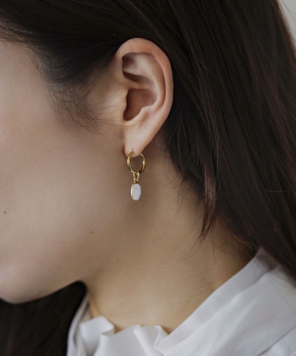 quaranciel: カラー ストーン フープ ピアス｜ SHIPS 公式サイト