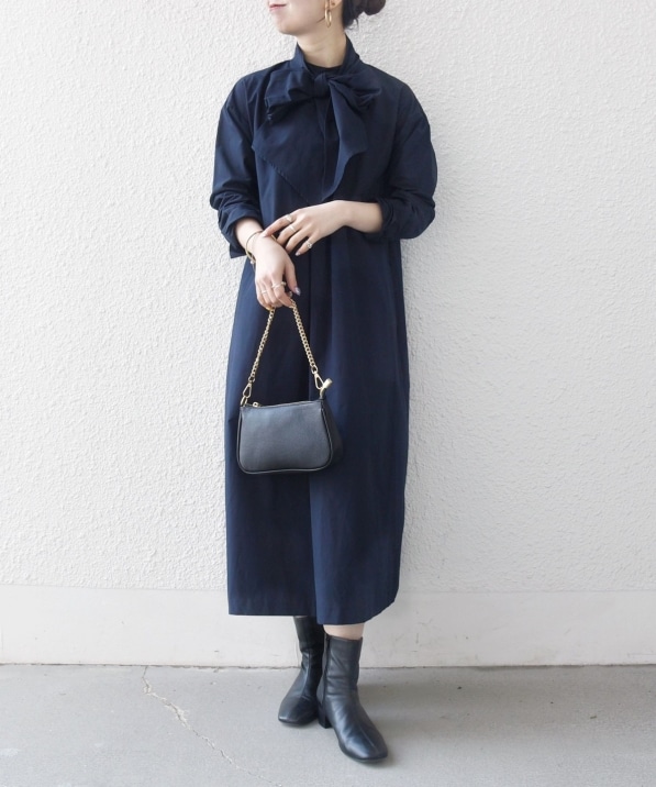 SHIPS any:〈洗濯機可能〉タイプライター ボウタイ リボン シャツ