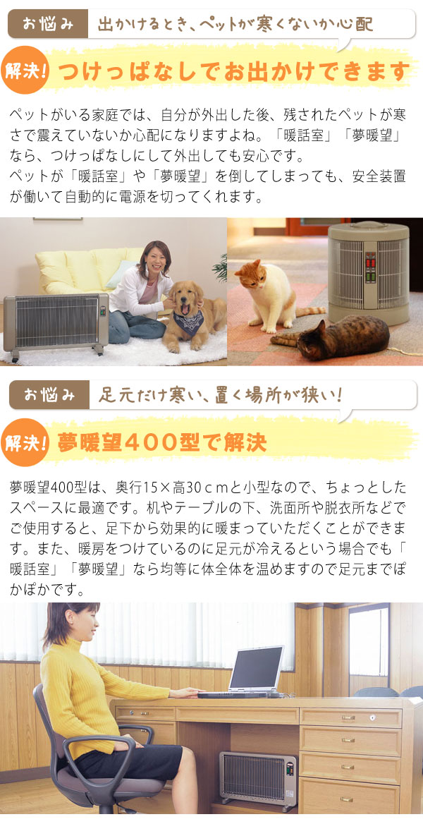 遠赤外線パネルヒーター夢暖望900型H（ホワイト）【アールシーエス