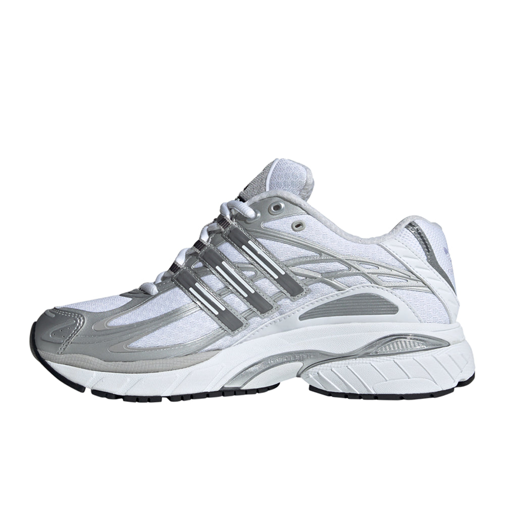 Shop Silver Womens Adistar Cushion Metallic Lace Up Sneakers