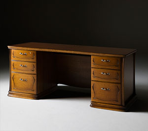 高級アンティーク両袖デスク【書斎家具通販】