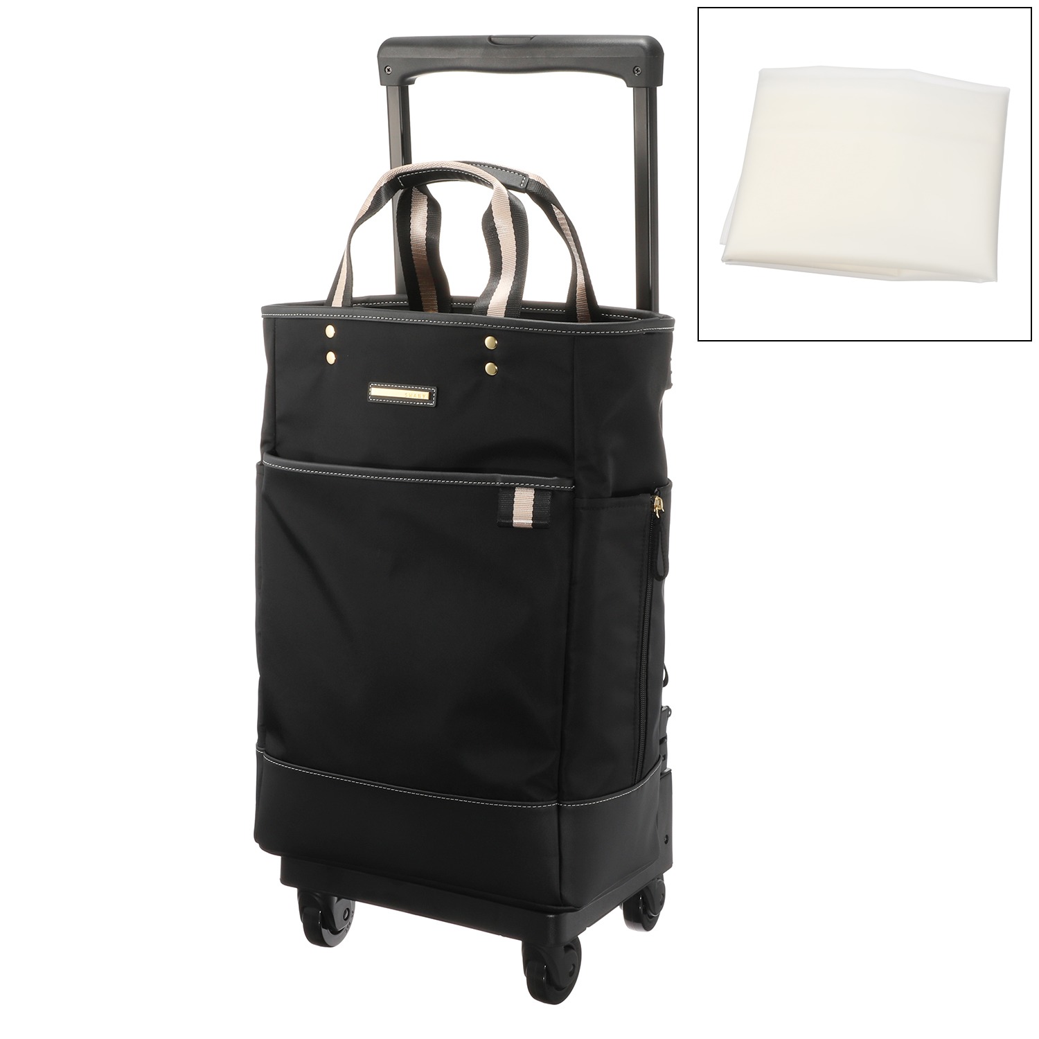 Lサイズ＞スワニー トートキャリー トラッドスタイル 4輪ストッパー