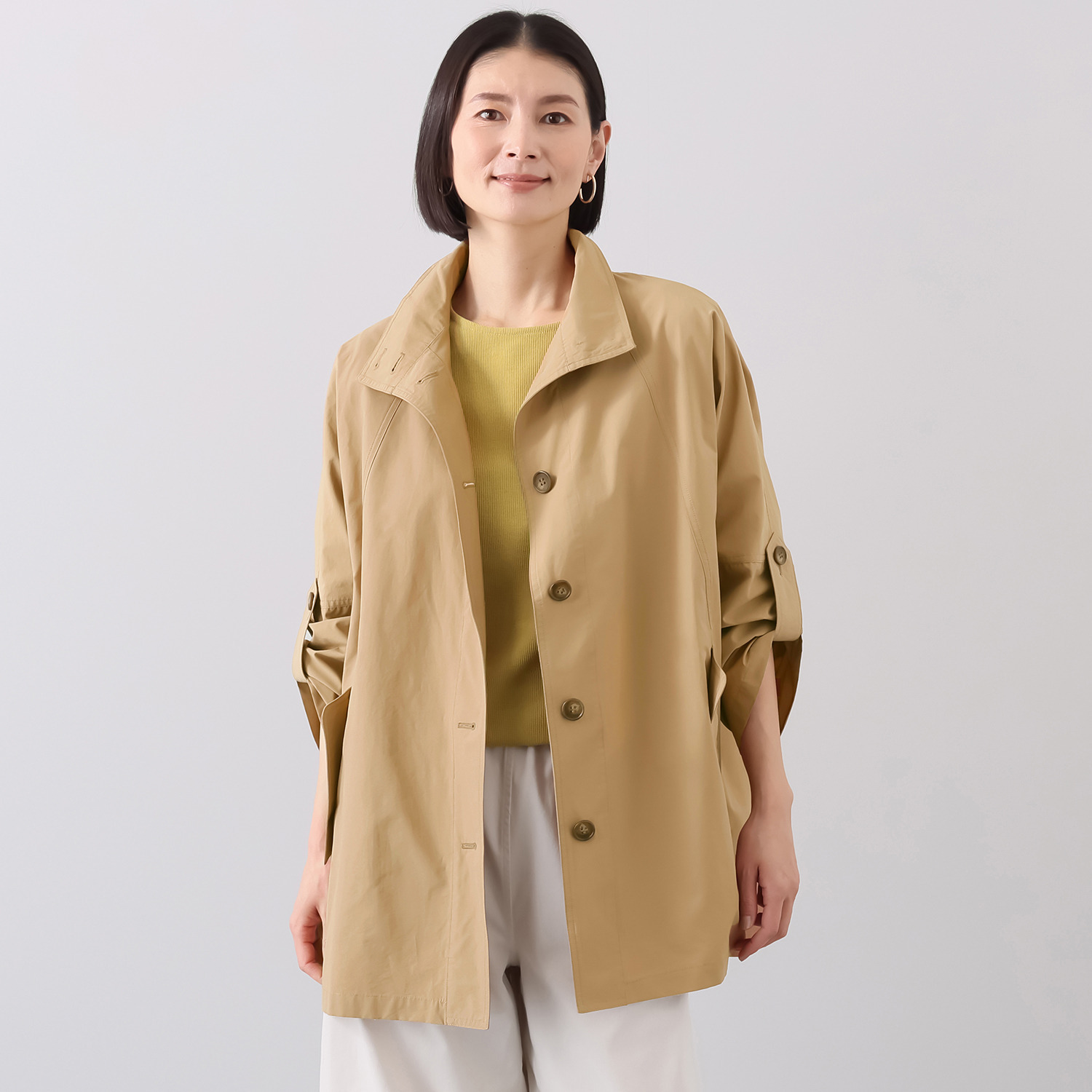 ヤッコマリカルド コットン混 コート- ショップチャンネル