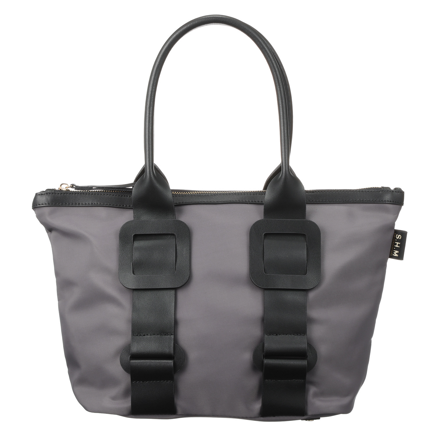 サン ヒデアキミハラ トロンプルイユ レザーバックル ナイロントート