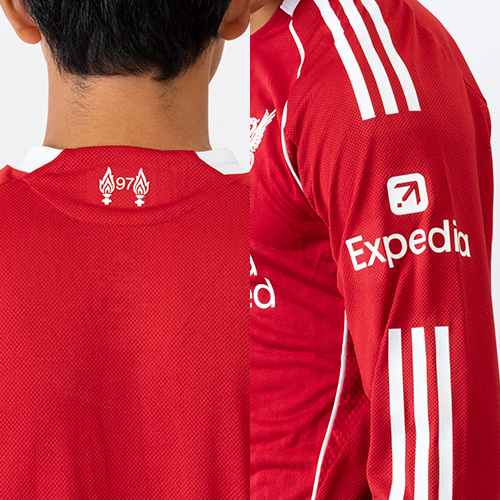 25-26 リヴァプール HOME オーセンティック長袖ユニフォーム／サッカー