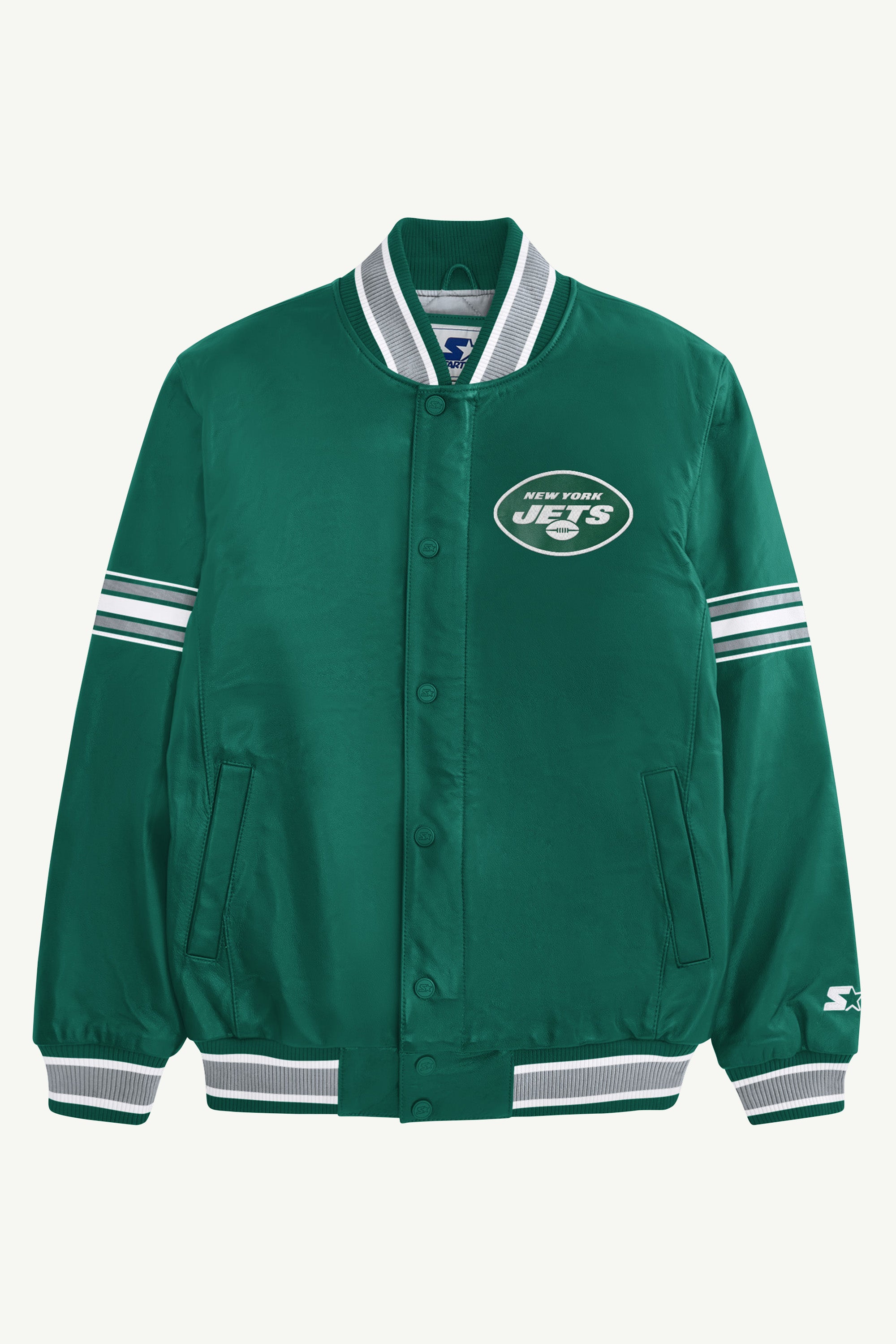 Mens New York Jets Varsity Leather Jacket | NFL | Starter