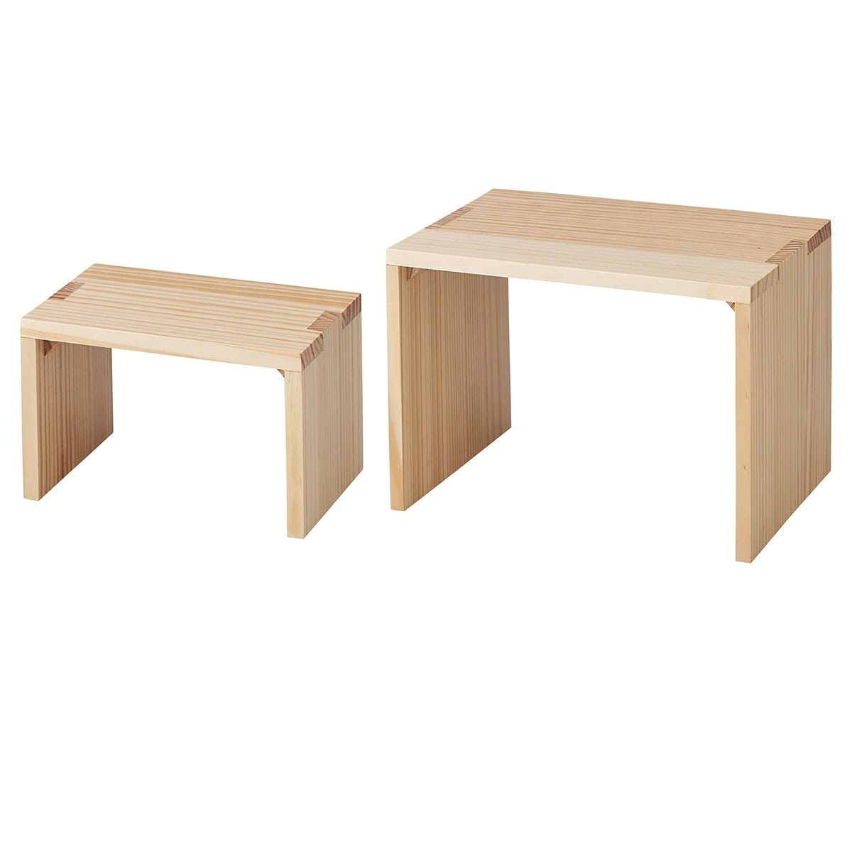 木製コの字ラック パイン集成材 ナチュラル〔ストエキオリジナル〕 幅20cm