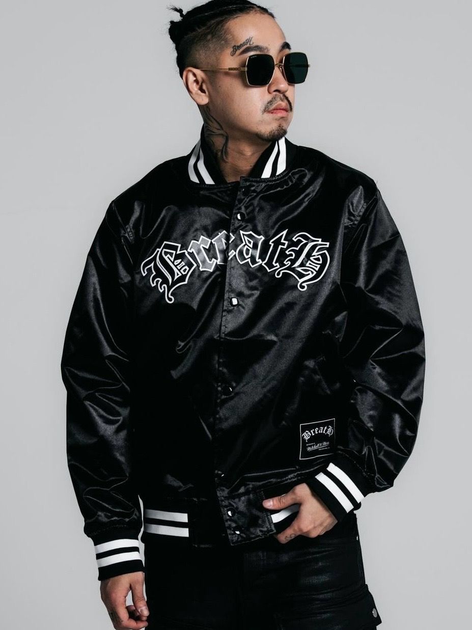BREATH - 【× MITCHELL & NESS】 サテン ジャケット スタジャン