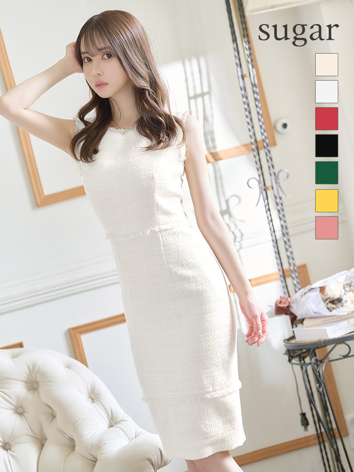 XS-Lサイズあり【ERUKEI エルケイ】ツイード/ ノースリーブ/ 膝丈