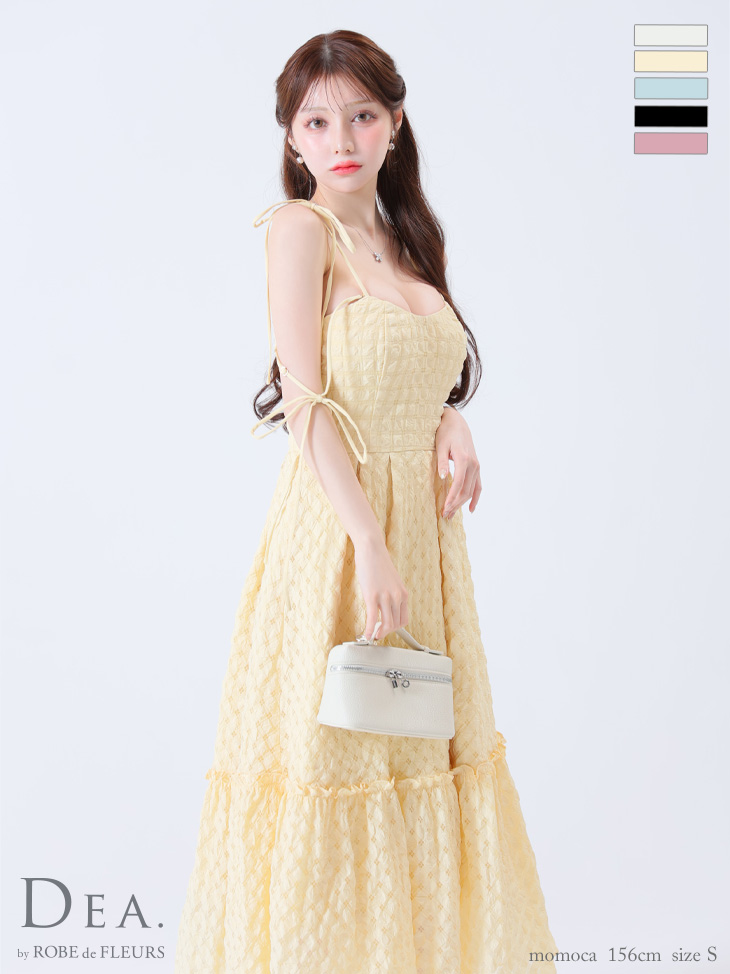 Lサイズあり【DEA./ディア】オフショルリボン/ シフォン/ オーガンジー