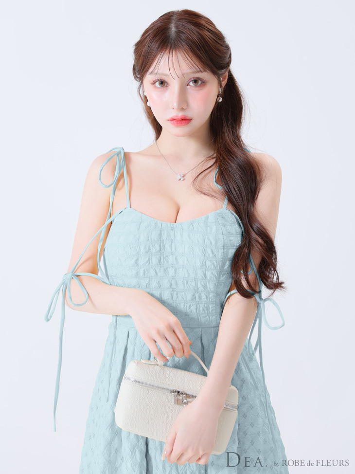 Lサイズあり【DEA./ディア】オフショルリボン/ シフォン/ オーガンジー