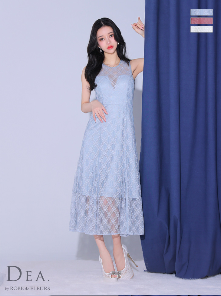 Lサイズあり【DEA./ディア】ノースリーブ/ シースルー/ チェック