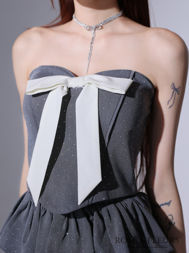 XSサイズあり【ROBE de FLEURS/ローブドフルール】ビッグリボン