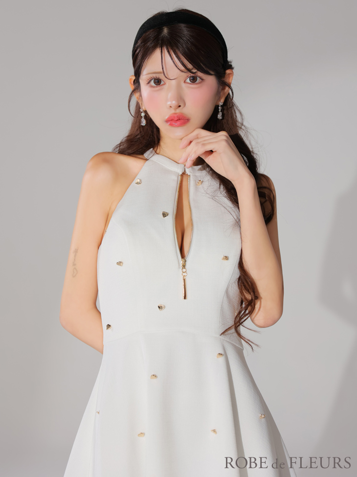 XSサイズあり【ROBE de FLEURS/ローブドフルール】ハートスタッズ