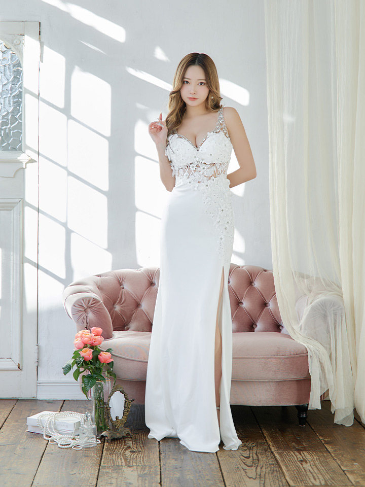 IRMA/イルマ】マーメイド/ ビジュー/ ワンカラー/ ノースリーブ