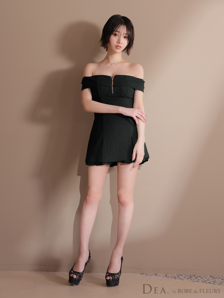 XSサイズあり【DEA./ディア】バストジップ/ オフショル/ セットアップ