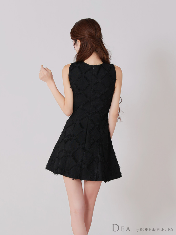 XS-Lサイズあり【DEA./ディア】フリンジジャガード/ ダブルボタン