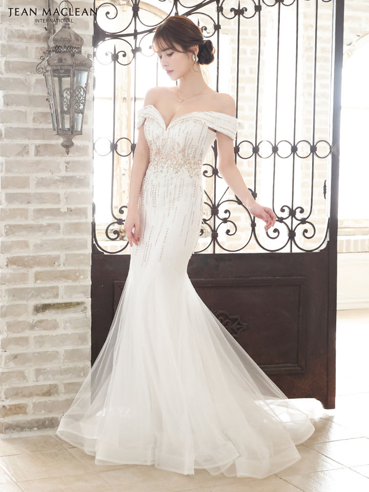 Lサイズあり【JEAN MACLEAN/ジャンマクレーン】オフショルダー/ ライン