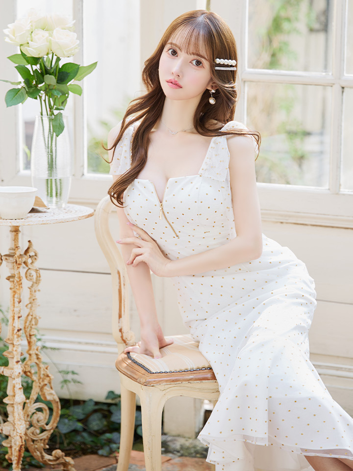 Lサイズあり【DEA./ディア】ドットチュール/ マーメイド/ キャミ