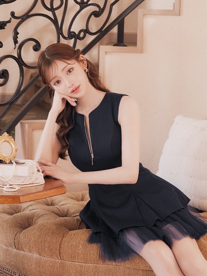 XS-Lサイズあり【DEA./ディア】ノースリーブ/ ベルトデザイン