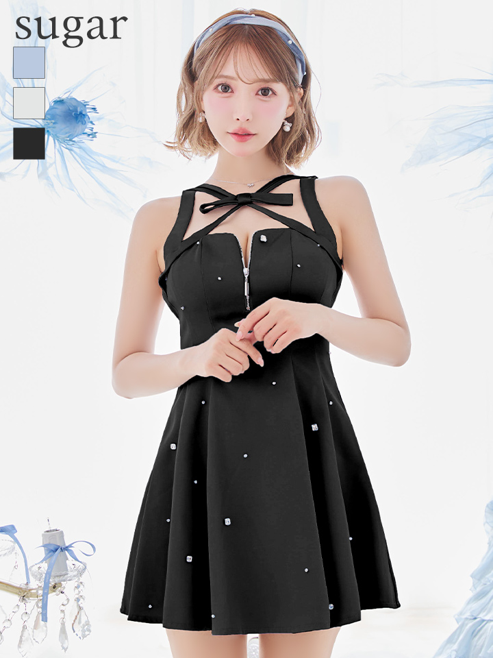 XSサイズあり【ROBE de FLEURS/ローブドフルール】サテンネックリボン