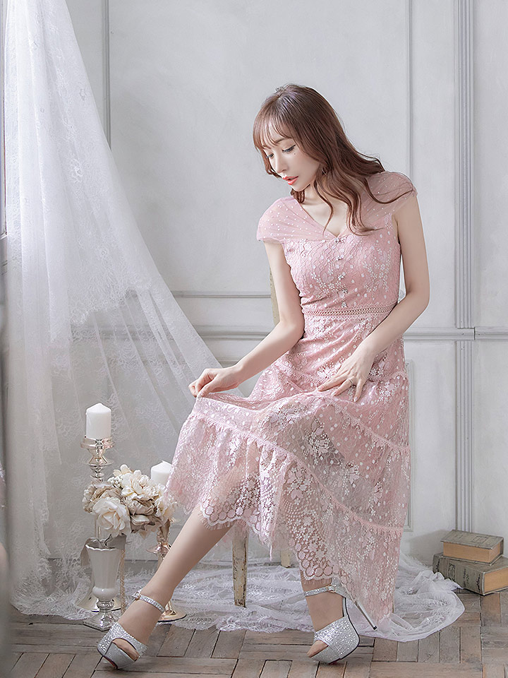 XS-Lサイズあり【SETTAN/セッタン】フラワーレース/ ドットチュール/ A