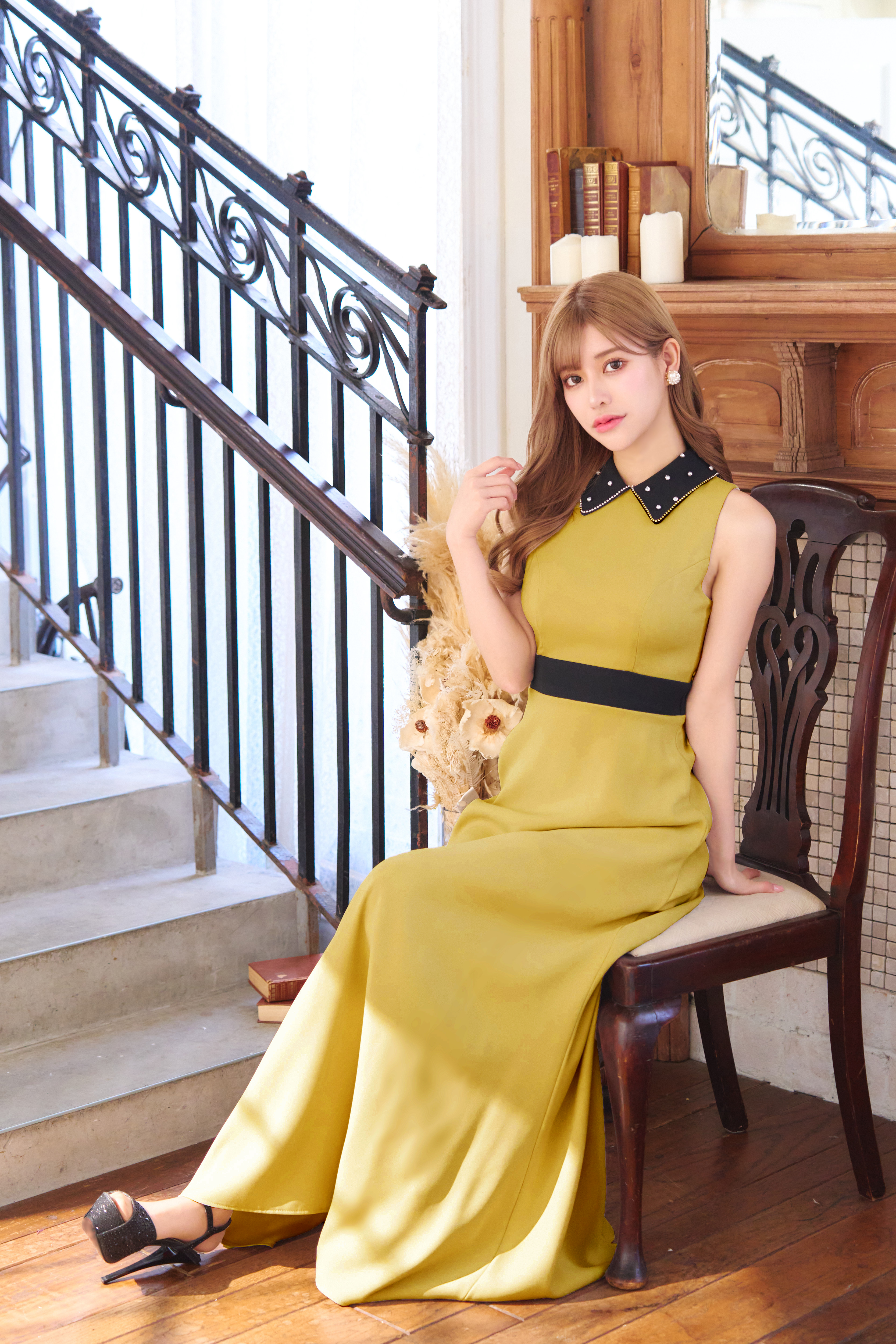 VELIQUE/ヴェリークノースリーブAラインロイヤルブルーsugar