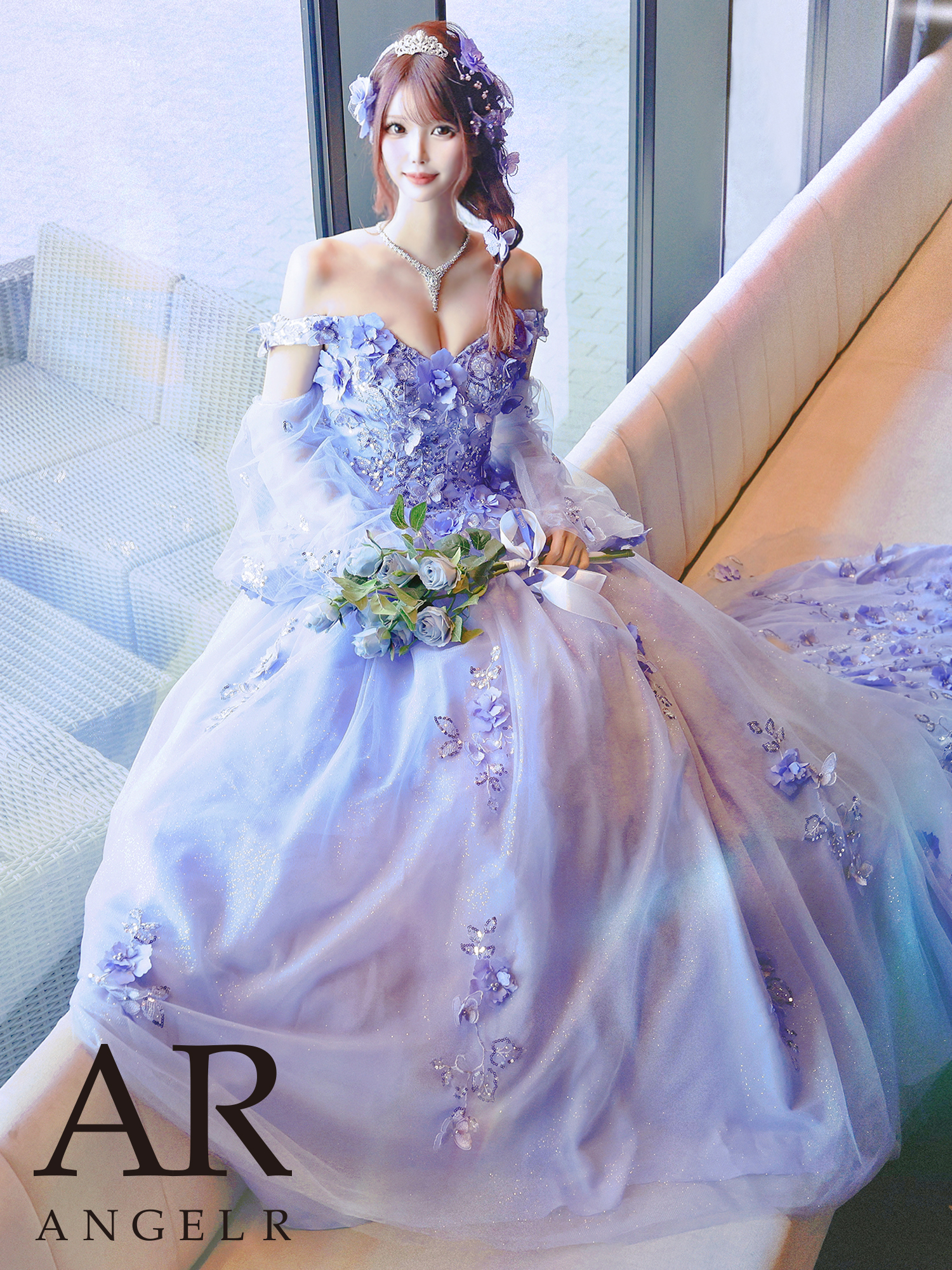 ANGEL R/エンジェルアール】ベア/ 立体フラワー/ ウェディング