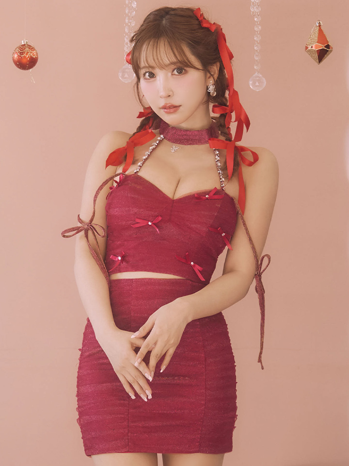 XSサイズあり【ROBE de FLEURS/ローブドフルール】ホルターネック