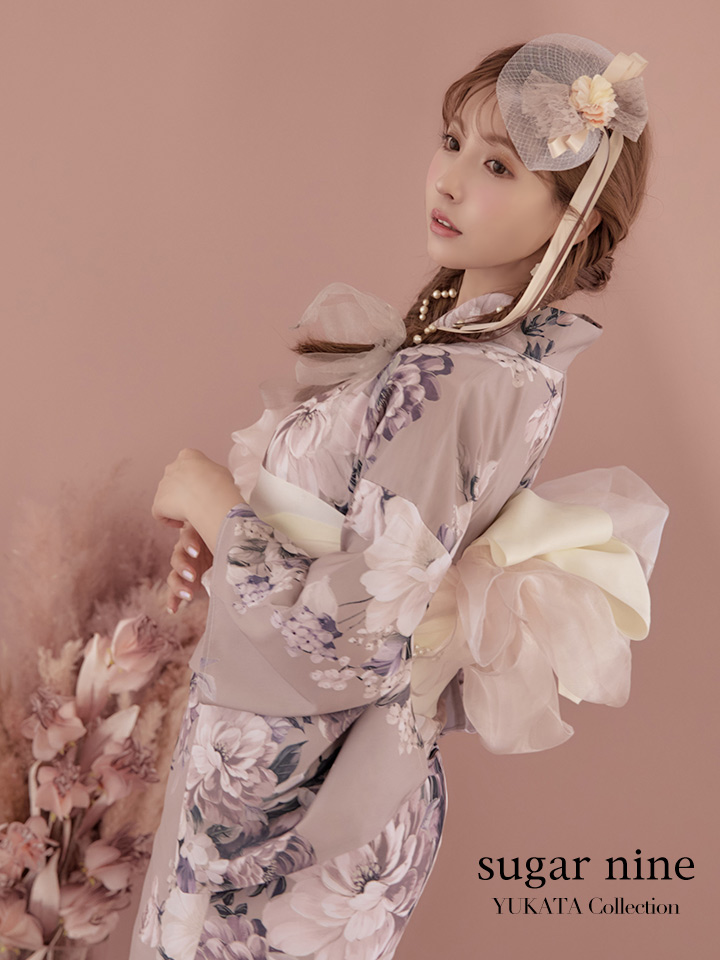 即日発送！】【浴衣】大人スウィートフラワー 牡丹柄 浴衣 【浴衣3点