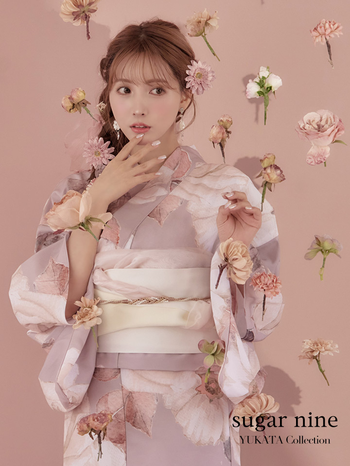 即日発送】【浴衣】 大人スウィートフラワー 薔薇 バラ ローズ 浴衣