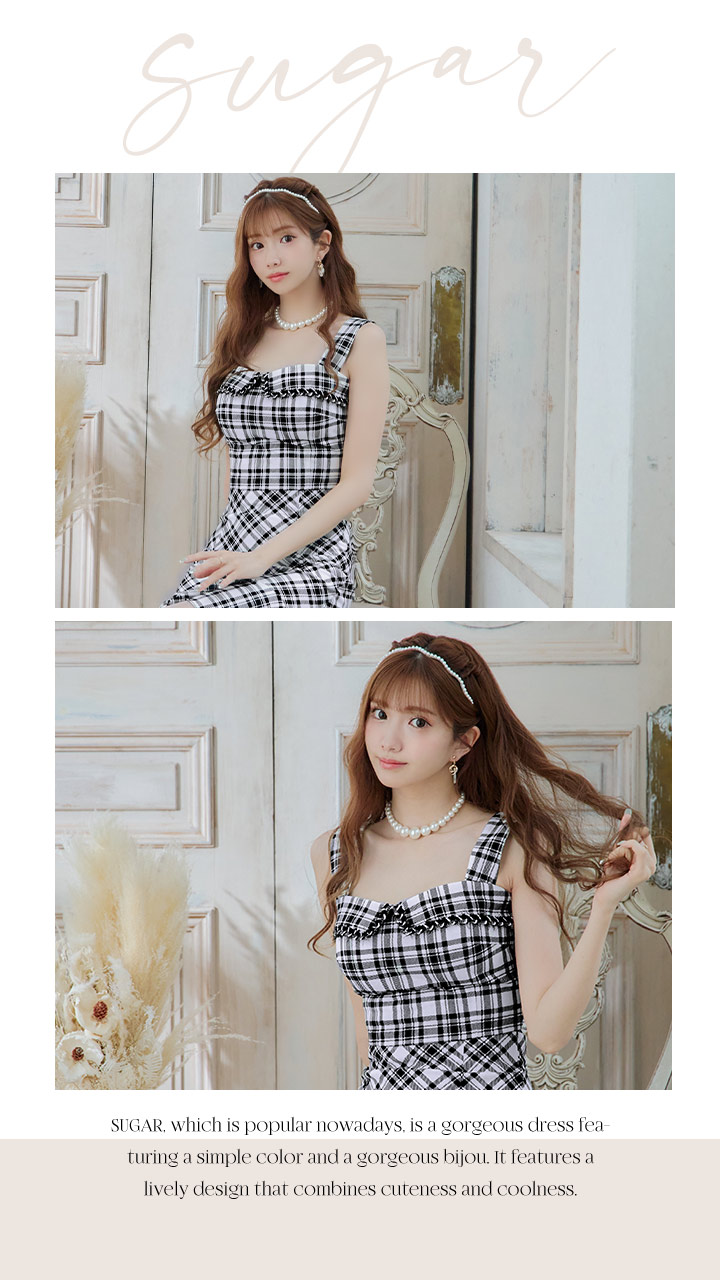 ANDY/アンディ】チェック柄/ ノースリーブ/ セットアップ/ マーメイド